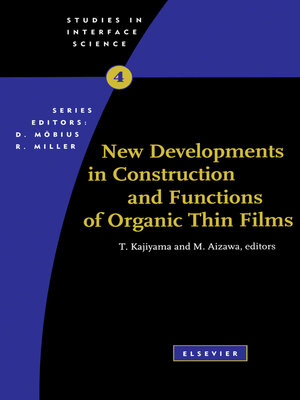 cover image of New Developments in Construction and Functions of Organic Thin Films